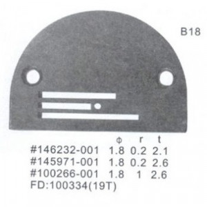 Игольная пластина B18 Ø 1,8 мм Универсальная 