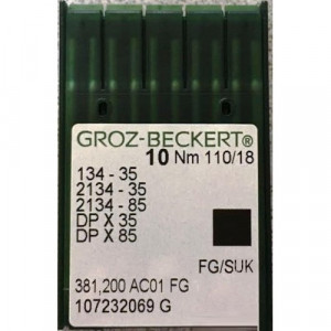 Игла Groz-Beckert 134-35, 2134-35, DPx35 FFG для колонковых машин 10 шт/уп 