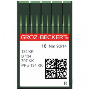 Игла Groz-Beckert 134 KK, B134, 797KK толстая короткая колба 10 шт/уп 