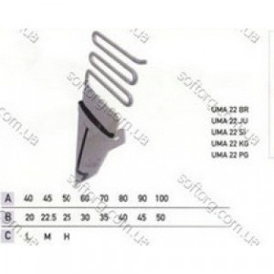 Пристосування для окантовки трикотажною резинкою в два складання UMA-22 (15 ~ 25)