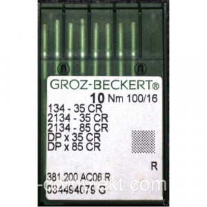  Голка Groz-Beckert 134-35CR, 2134-35CR №100 для колонкових машин 10 шт/уп