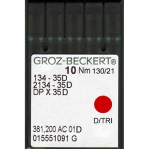 Голка Groz-Beckert 134-35D, 2134-35D, DPx35D для шкіри (трикутник) по 10 шт в упаковці