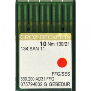 Голка Groz-Beckert 134 SAN 11 FFG GEBEDUR з товстою колбою і позолотою для трикотажу 10 шт / уп
