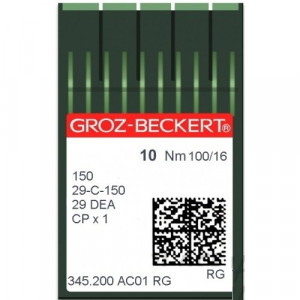 Голка Groz-Beckert 150, 29-C-150, 29DEA, CPx1 для імітації ручного стібка 10 шт/уп