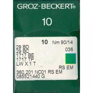 Голка Groz-Beckert 29BD, 29BC, 1717BE, LWx1T для підшивальної машини в упаковці 10 шт