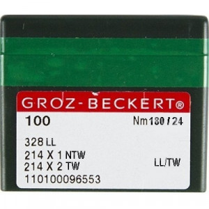 Голка Groz-Beckert 328LL, 214x2NTW, 214x2TW №200 для шкіри на мокасинну машину 10 шт/уп
