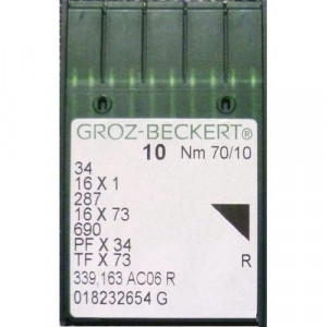 Голка Groz-Beckert 34, 16x1, 287, 16x73, 690 № 100 в упаковці 10 шт