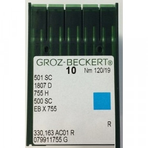 Голка Groz-Beckert 501SC, 1807D, 755H в упаковці 10 шт.