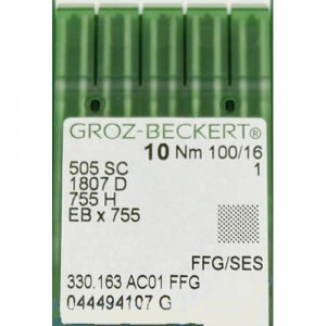  Голка Groz-Beckert 505SC, 1807D, 755H FFG № 80 в упаковці 10 шт