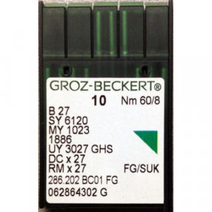 Голка Groz-Beckert B27, SY6120, MY1023 FG оверлочна трикотажна 10 шт/уп