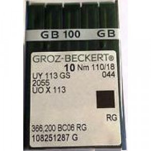 Голка Groz-Beckert UY113GS, 2055, UOx113 для машин ланцюгового стібка 10 шт/уп