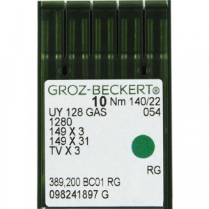 Голка Groz-Beckert UY128GAS, 1280, 149x3 для розпошивальних машин 10 шт/уп